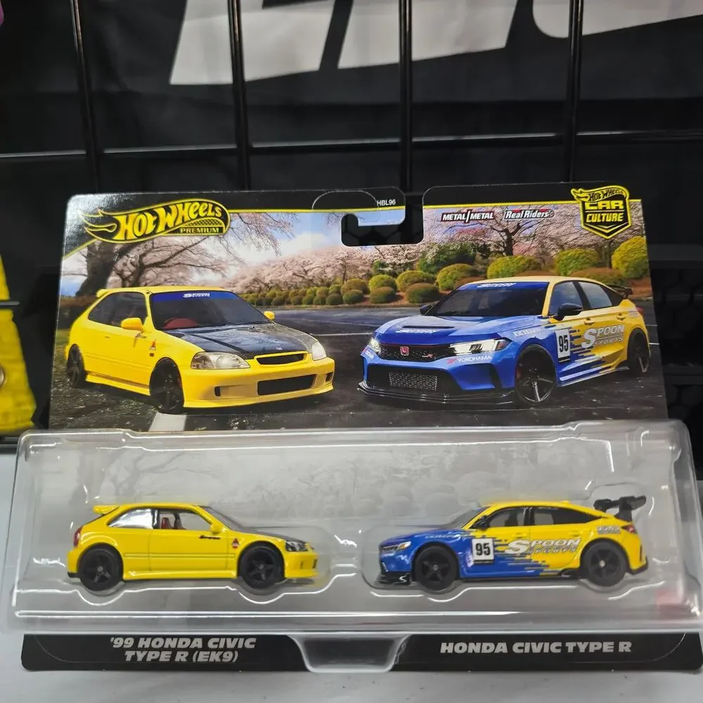 Hot Wheels Premium 2 Pack Honda Civic Type R EK9 FK8 JDM Car Culture 1:64 Spoon